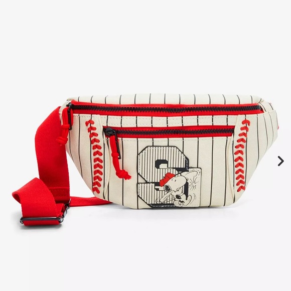 Bioworld Handbags - Peanuts Snoopy Baseball Striped Belt Bag - BoxLunch
Exclusive